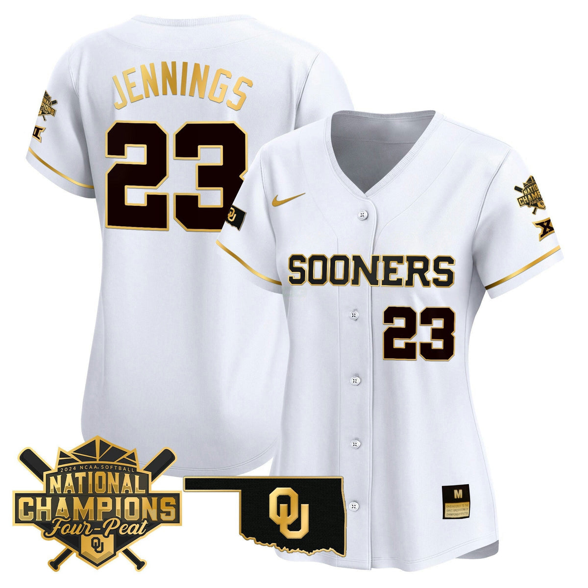 MLB Oklahoma Sooners Women’s size – Oklahoma Women’s Champions Patch Vapor Premier Limited Jersey V2