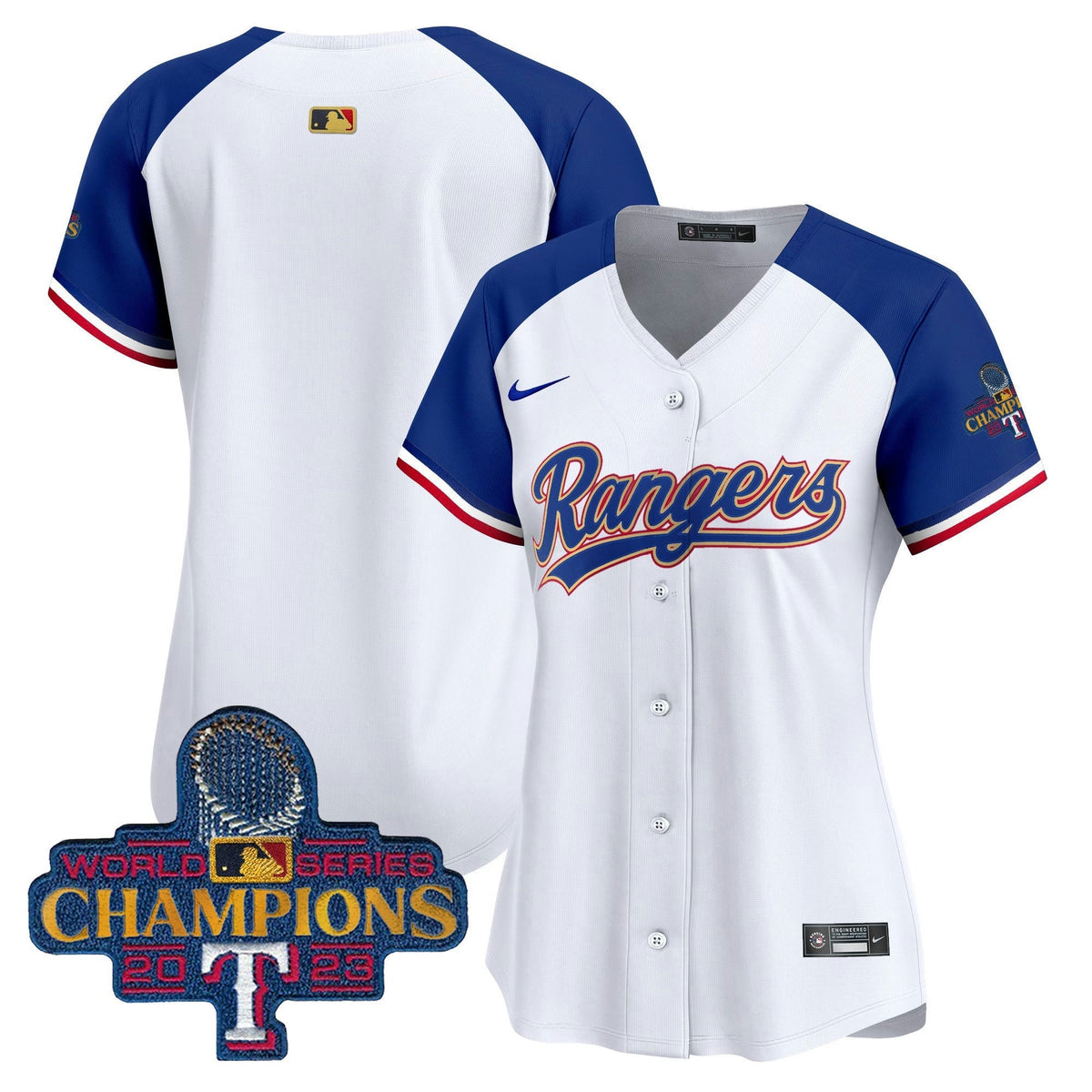 MLB Women’s Texas 2023 World Series Champions Gold Trim Vapor Premier Limited Jersey