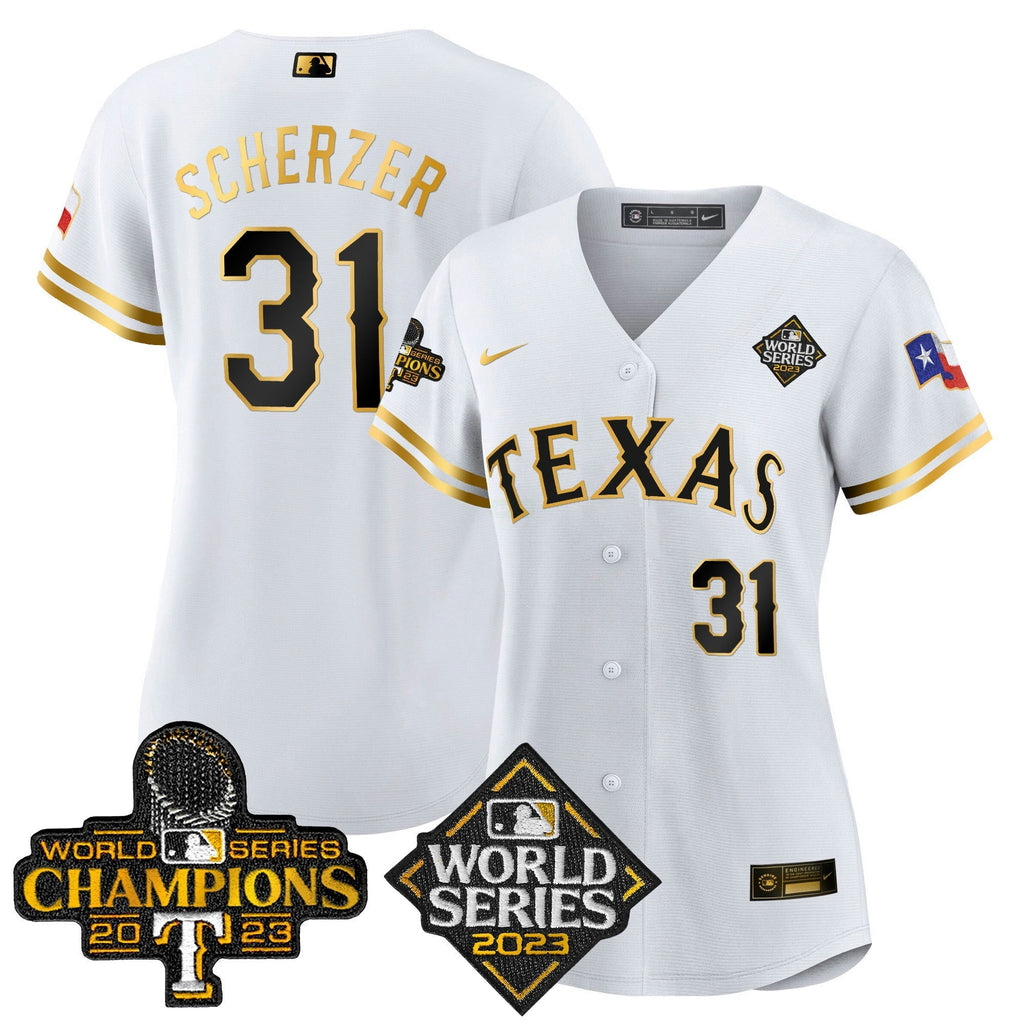 MLB Women’s Texas 2023 World Series Champions Jersey V4