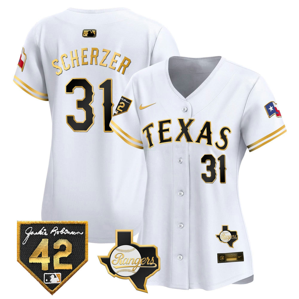 MLB Women’s Texas 2024 Jackie Robinson Patch Vapor Premier Limited Jersey