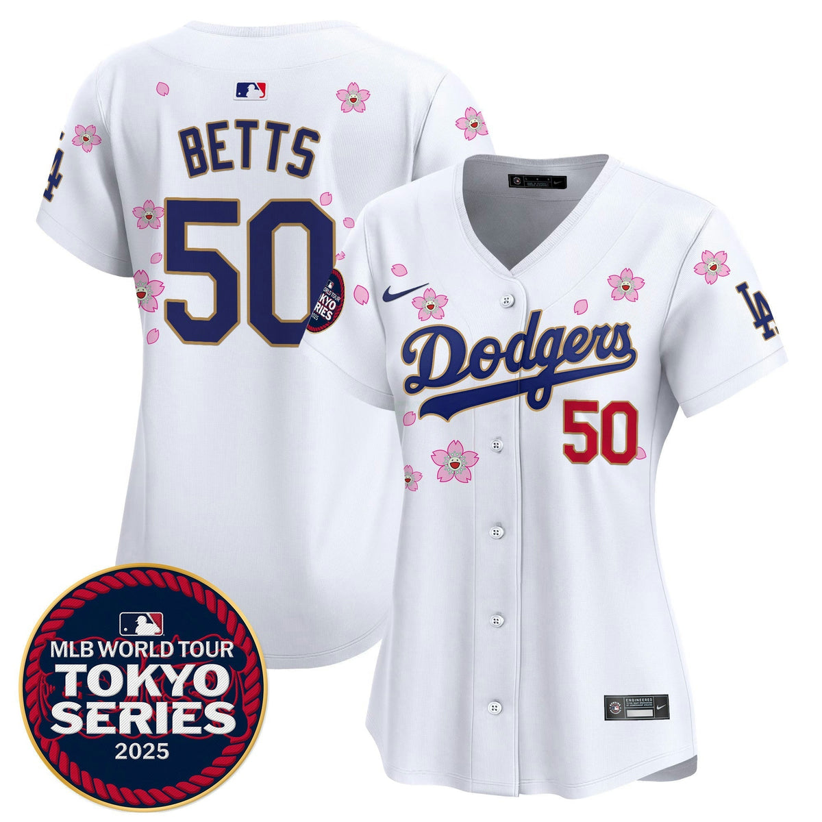 MLB Women’s Tokyo Series 2025 Gold Trim Vapor Premier Limited Jersey – Stitched