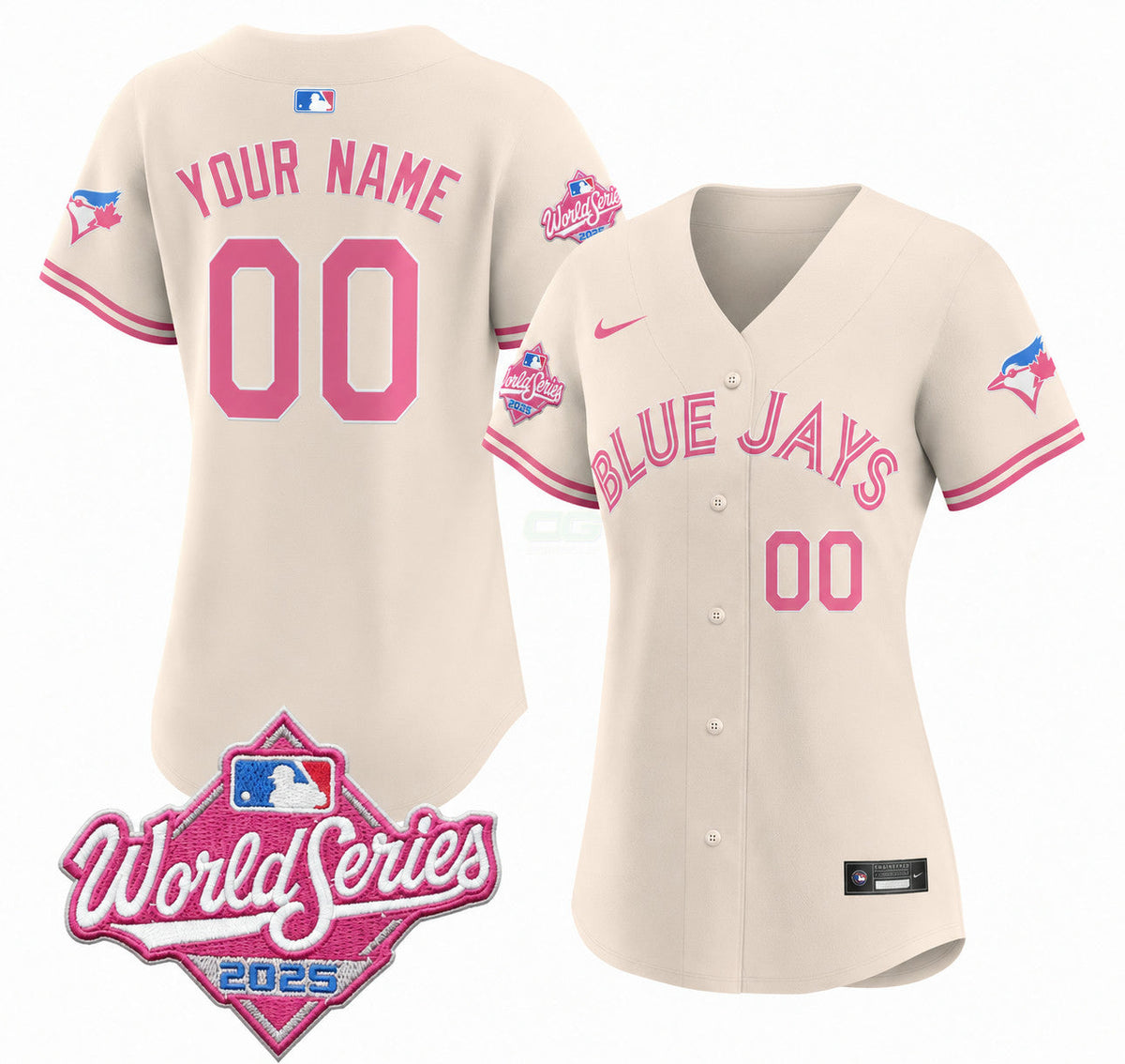 MLB Toronto Blue Jays Women’s Toronto Bubble Gum 2025 World Series Vapor Premier Limited Jersey