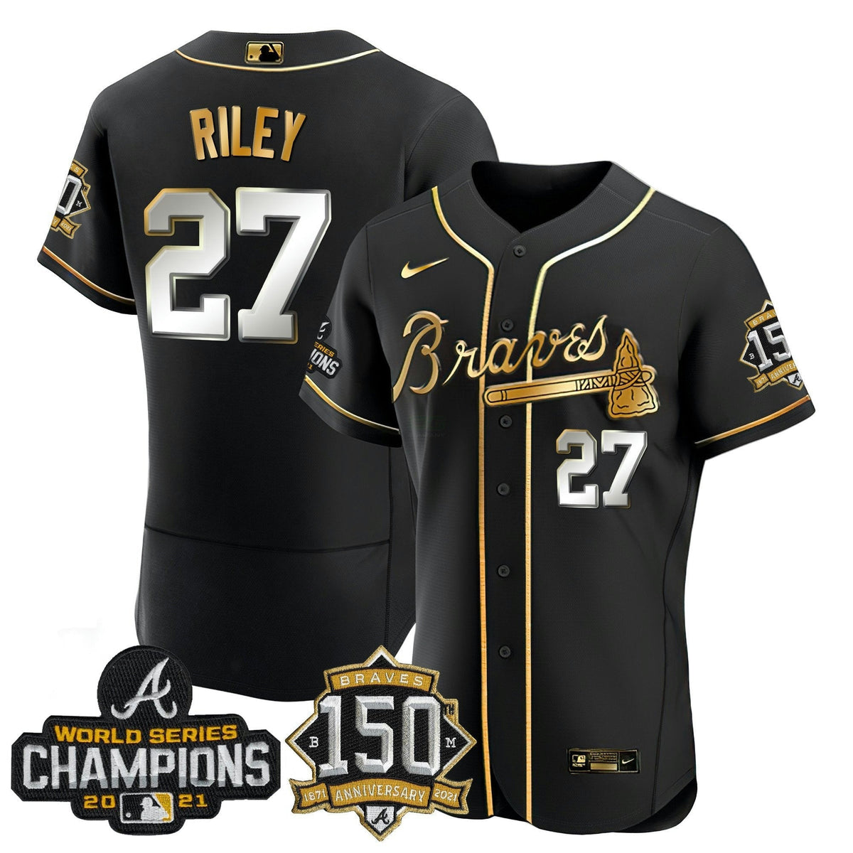 MLB World Series Champion Black Gold Flex Base Jersey