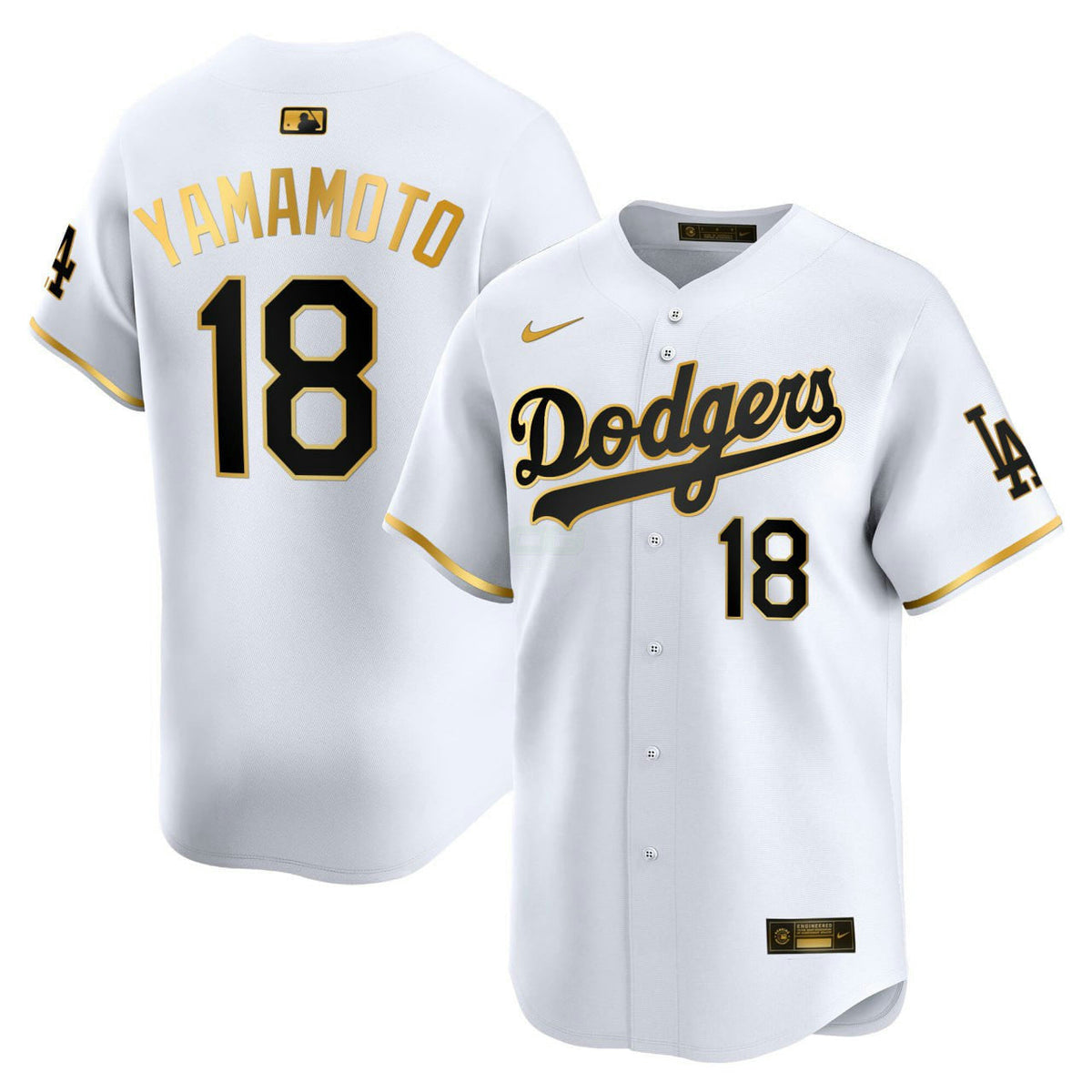 MLB Yoshinobu Yamamoto Los Angeles White Gold Jersey - White Gold