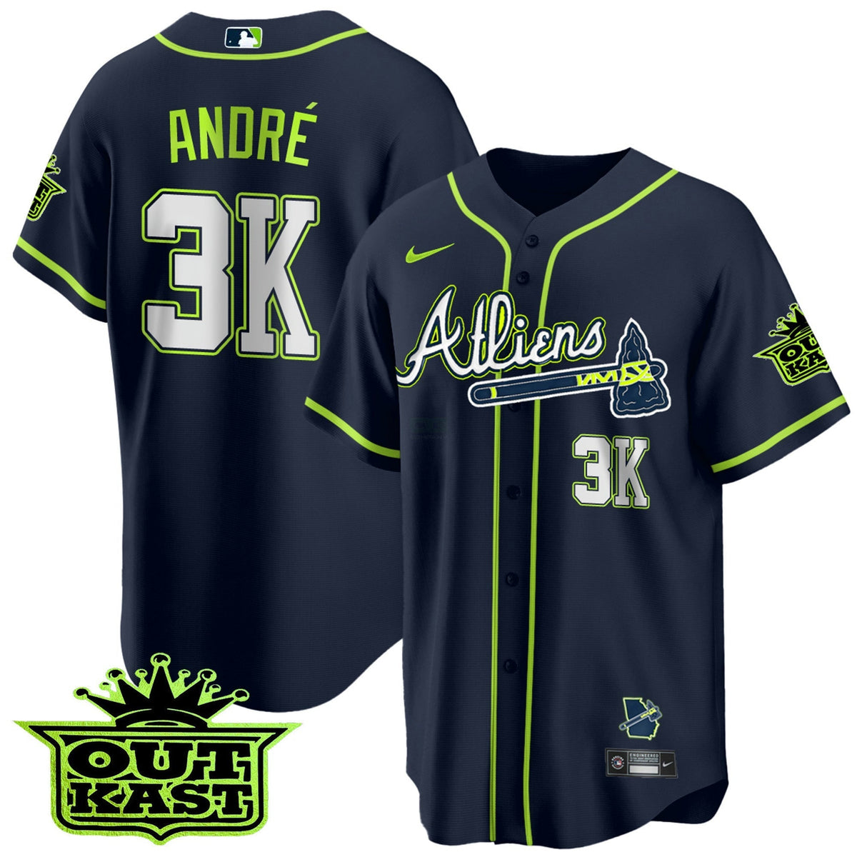 MLB Youth’s Atlanta Atliens Cool Base Jersey