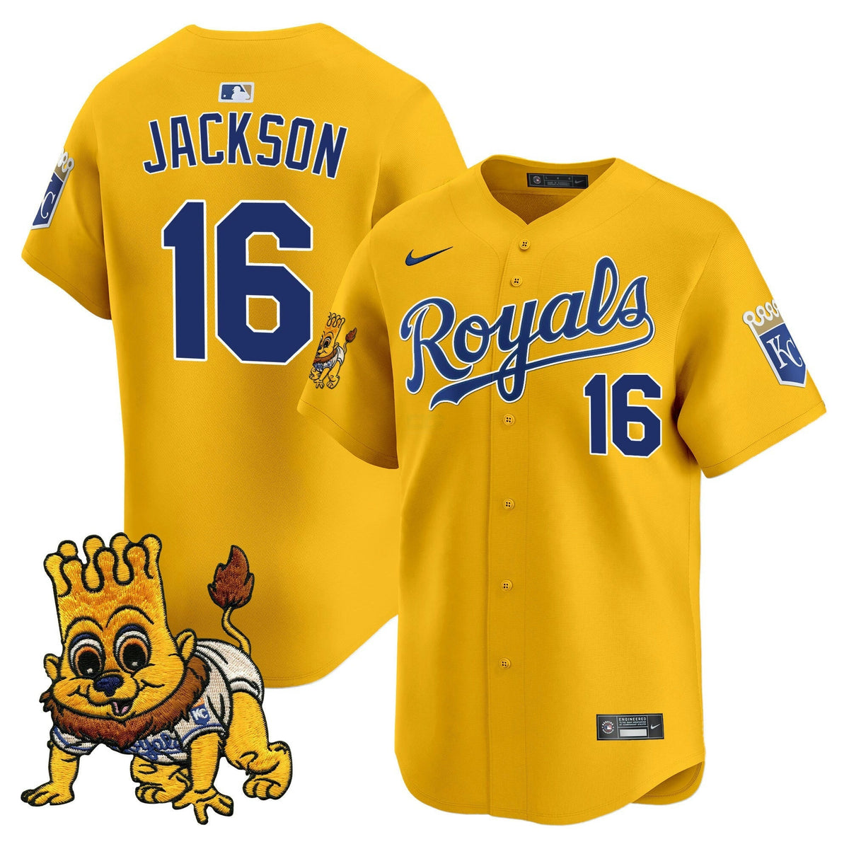 MLB Youth’s Kansas City Sluggerrr Patch Vapor Premier Limited Jersey