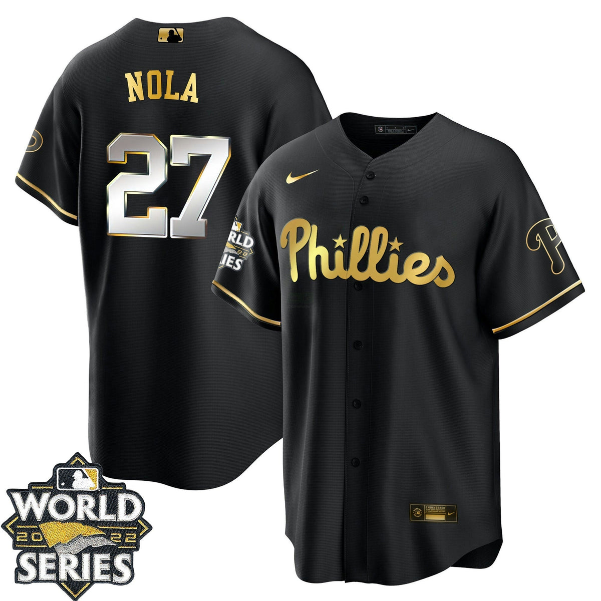MLB Youth’s Philadelphia Gold 2022 World Series Jersey Limited