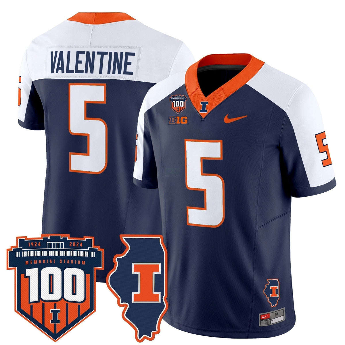 NCAA 100th Memorial Stadium Patch Vapor Limited Jersey