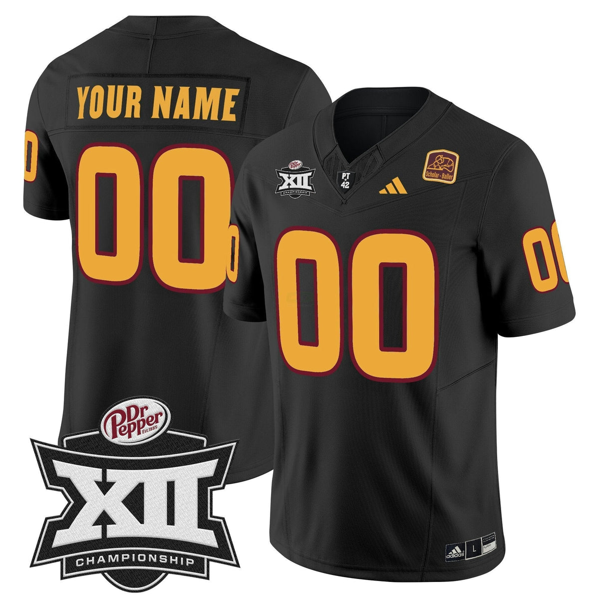 NCAA Arizona State Sun Devils 2024 Big 12 Championship Patch Vapor Limited Jersey - Custom