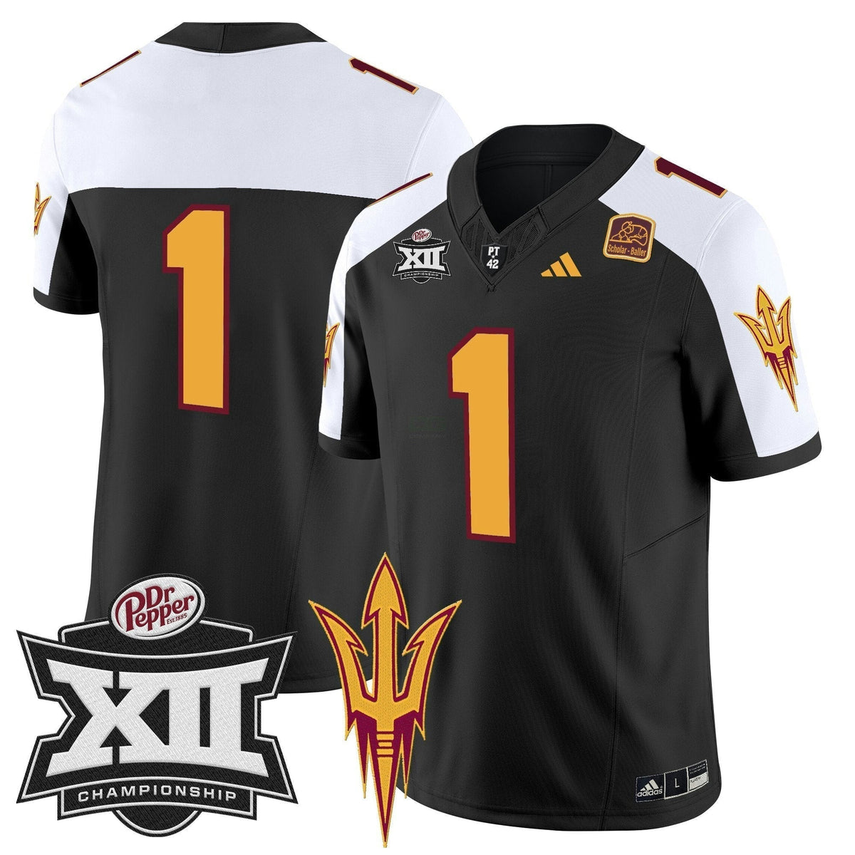NCAA Arizona State Sun Devils 2024 Big 12 Championship Patch Vapor Limited Jersey