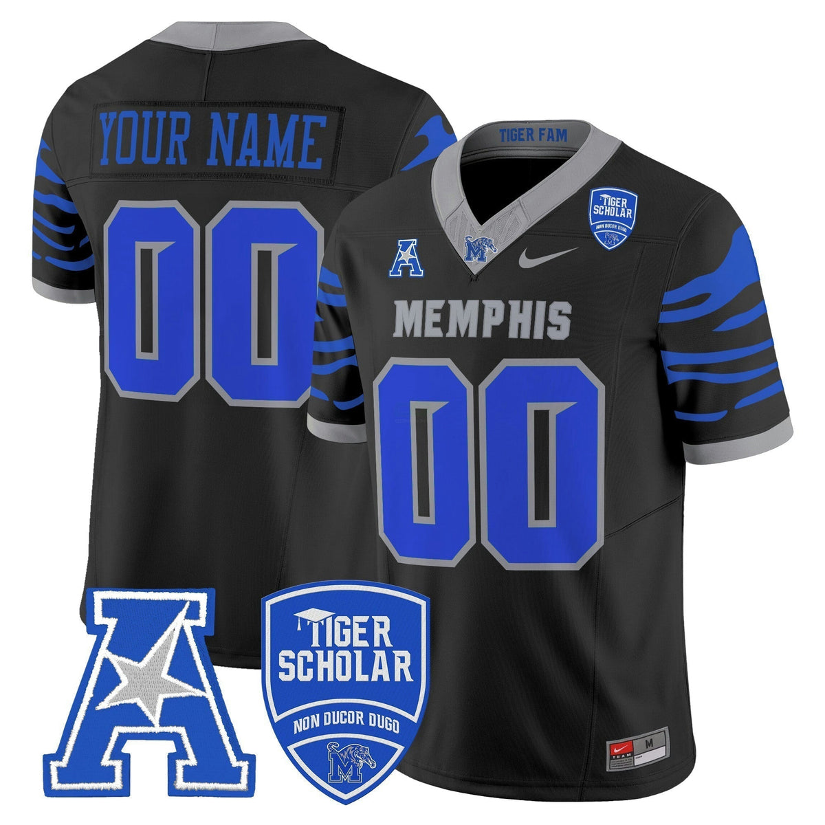 NCAA Memphis Tigers 2024 Vapor Limited Jersey - Custom