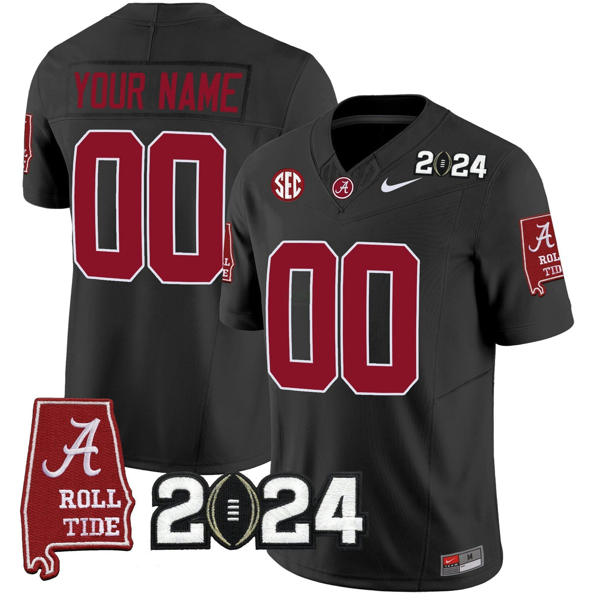 NCAA Alabama Crimson Tide 2024 Vapor Limited Jersey - Custom