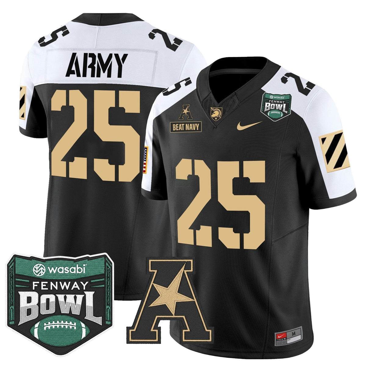 NCAA Army Black Knights 2025 Fenway Bowl Vapor Limited Jersey