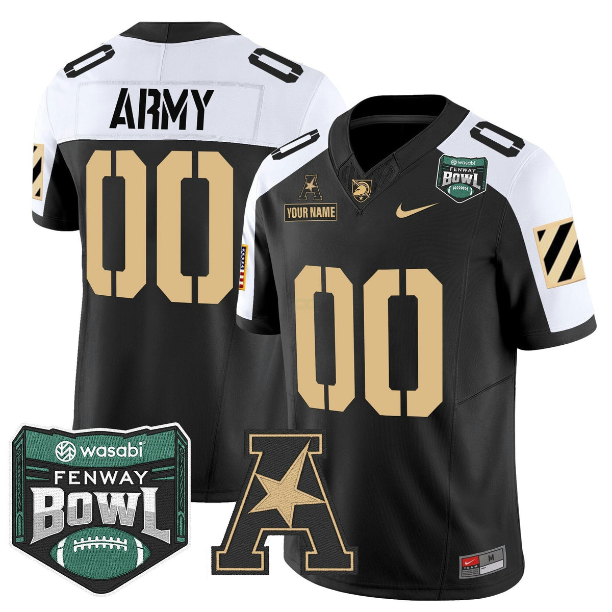 NCAA Army Black Knights 2025 Fenway Bowl Vapor Limited Jersey - Custom