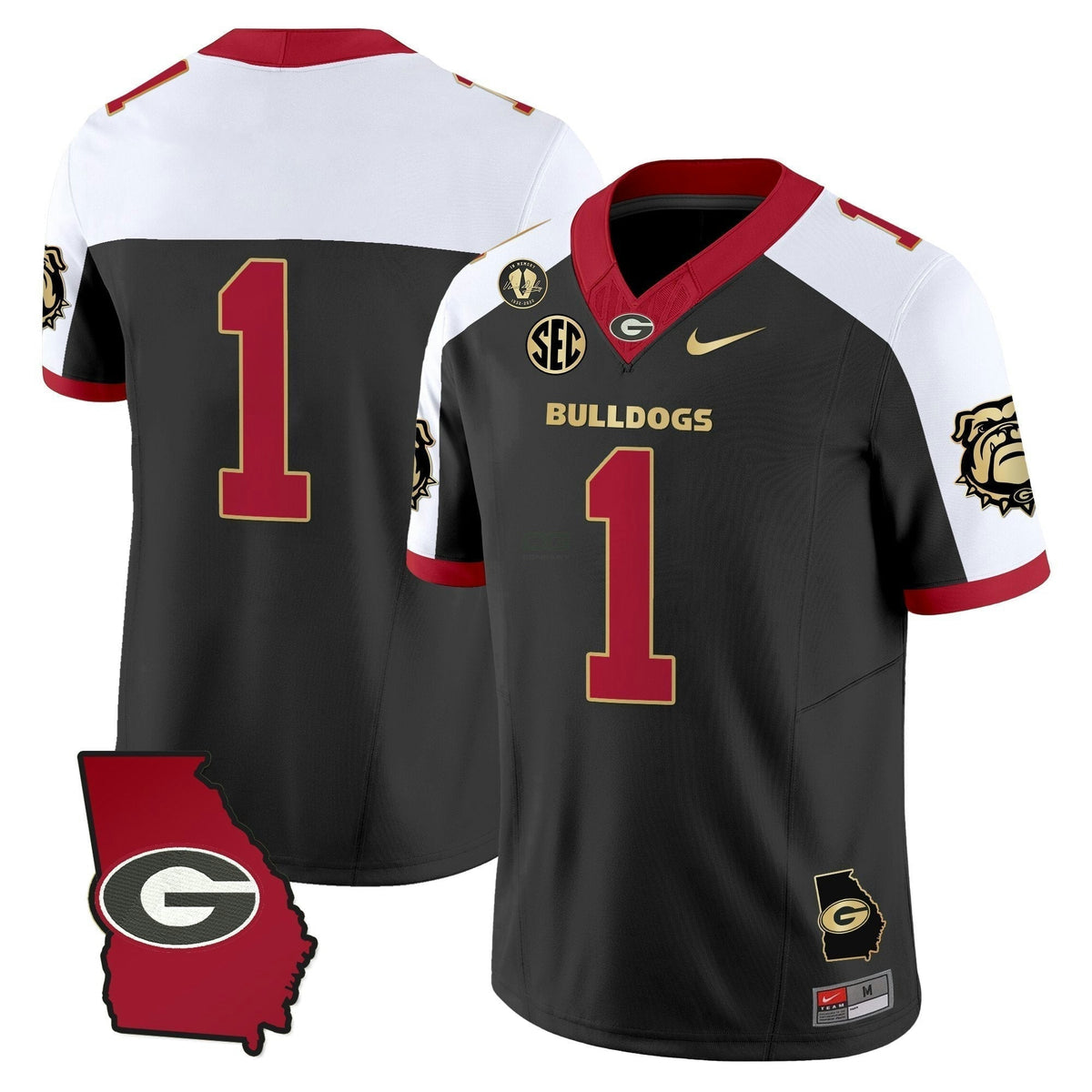 NCAA 2025 Georgia Map & Vince Dooley Patch Vapor Limited Jersey