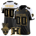 NCAA Hawaii Rainbow Warriors 2025 Hawai'i Bowl Gold Vapor Limited Jersey - Custom