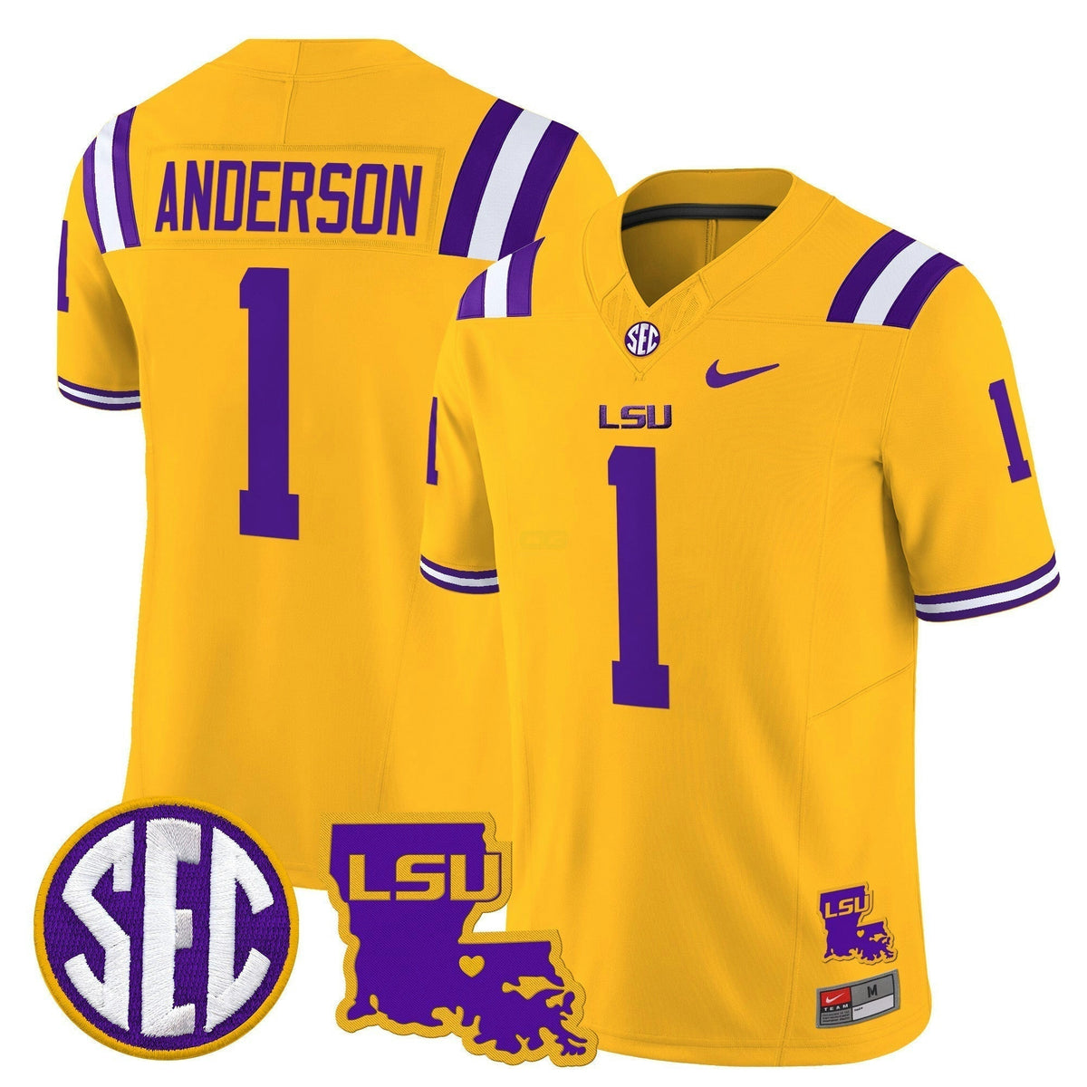 NCAA 2025 Louisiana Patch Vapor Limited Jersey