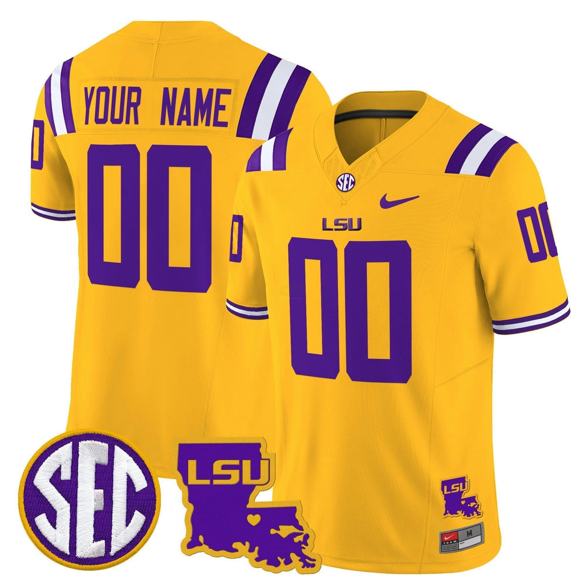 NCAA 2025 Louisiana Patch Vapor Limited Jersey - Custom
