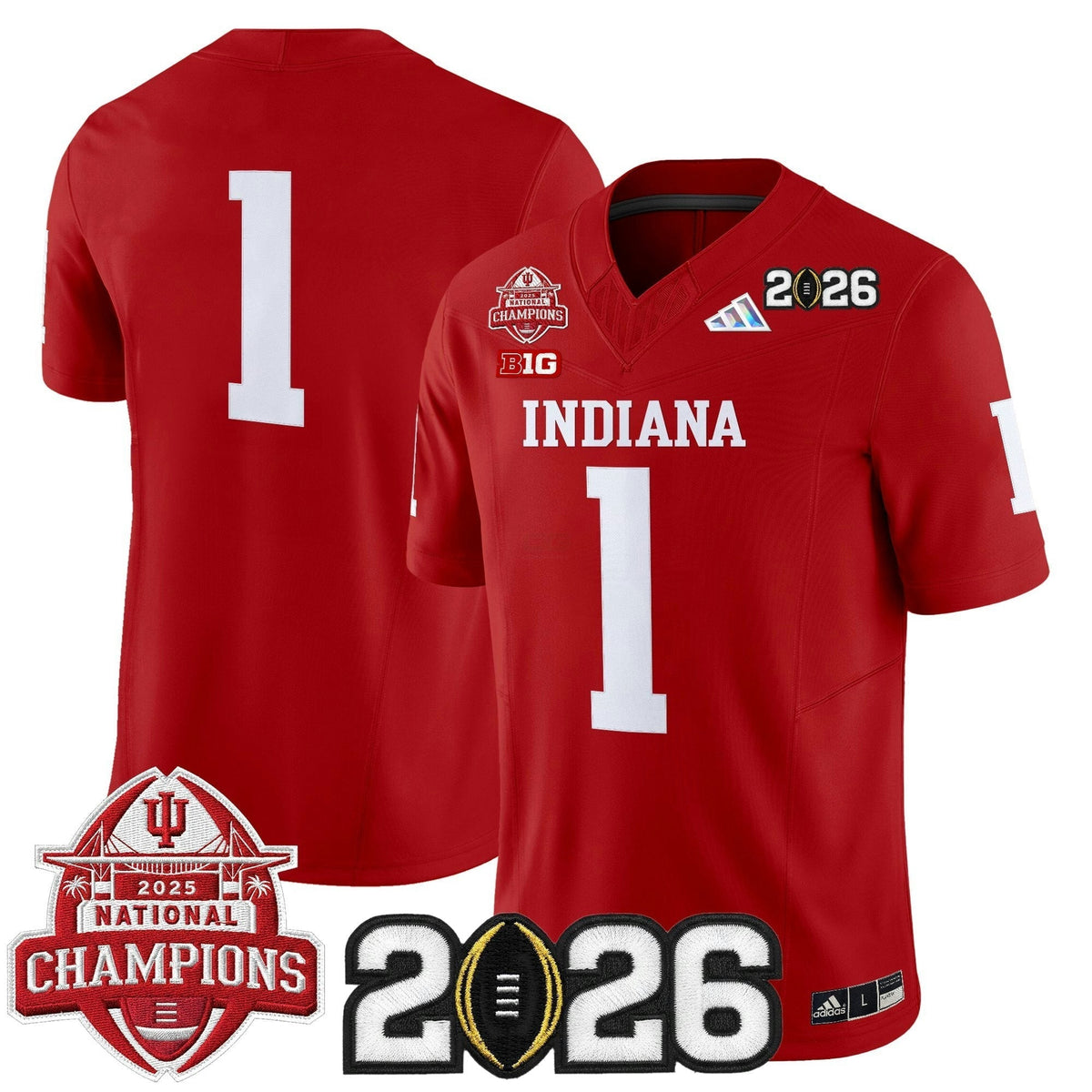 NCAA 2025 National Champions & 2026 College Football Playoff Final Patch Vapor Limited Jersey V2