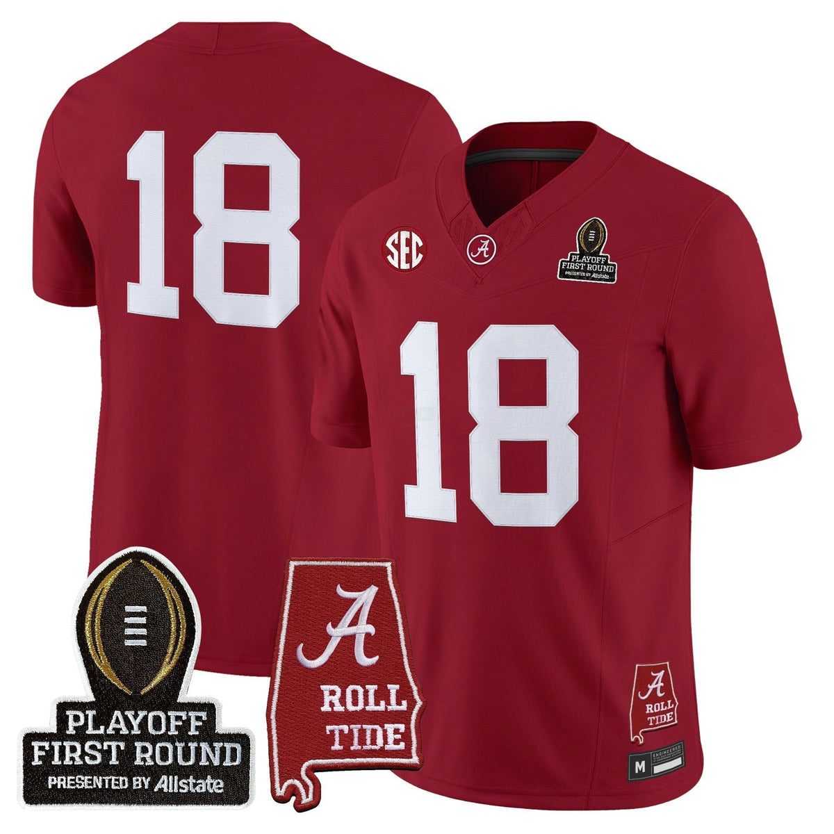 NCAA Alabama Crimson Tide 2025 Playoff First Round Vapor Limited Jersey