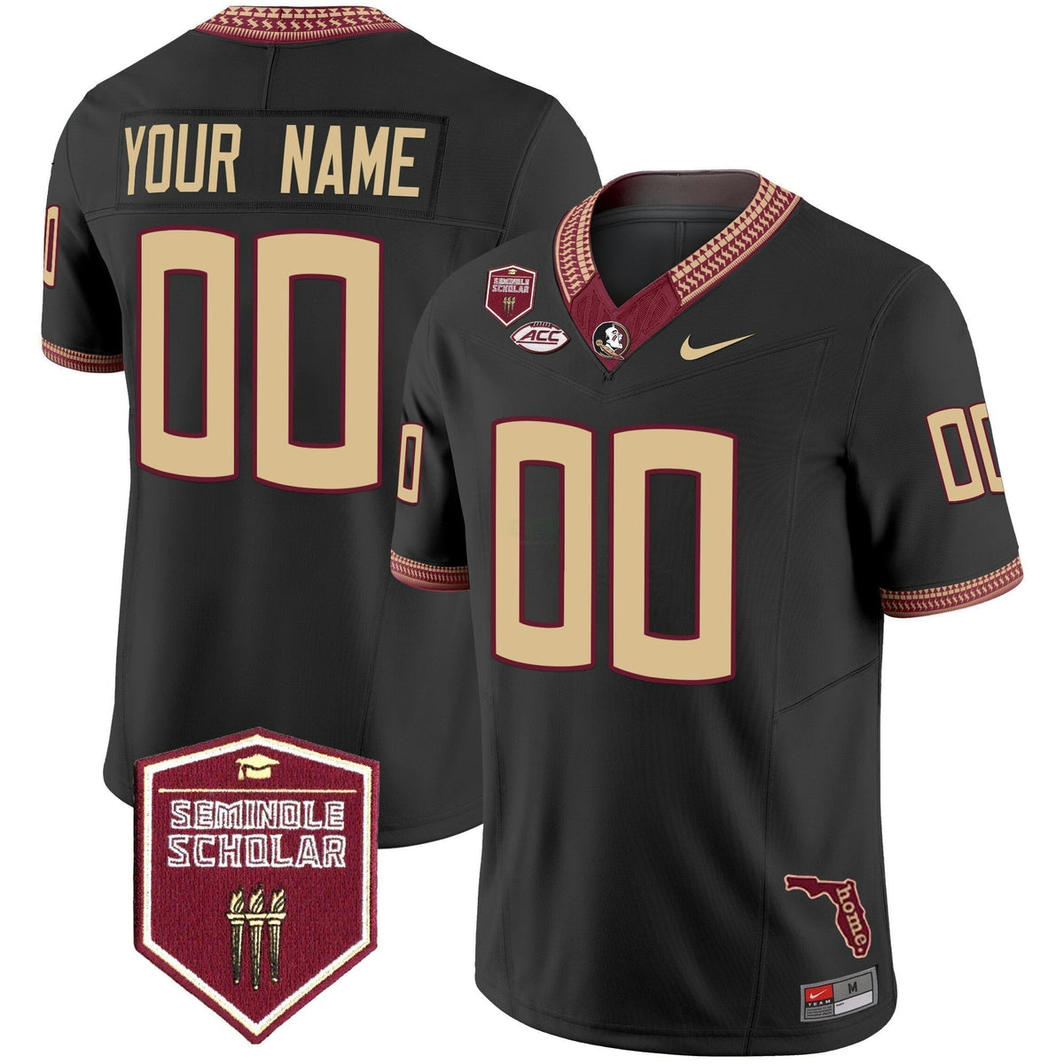 NCAA 2025 Seminole Scholar Patch Vapor Limited Jersey - Custom