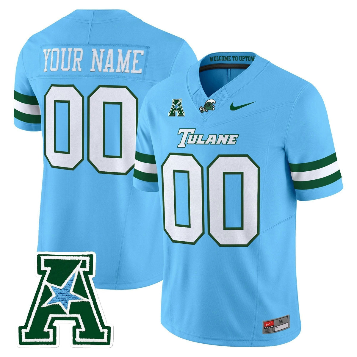 NCAA Tulane Green Wave 2025 Vapor Limited Jersey - Custom