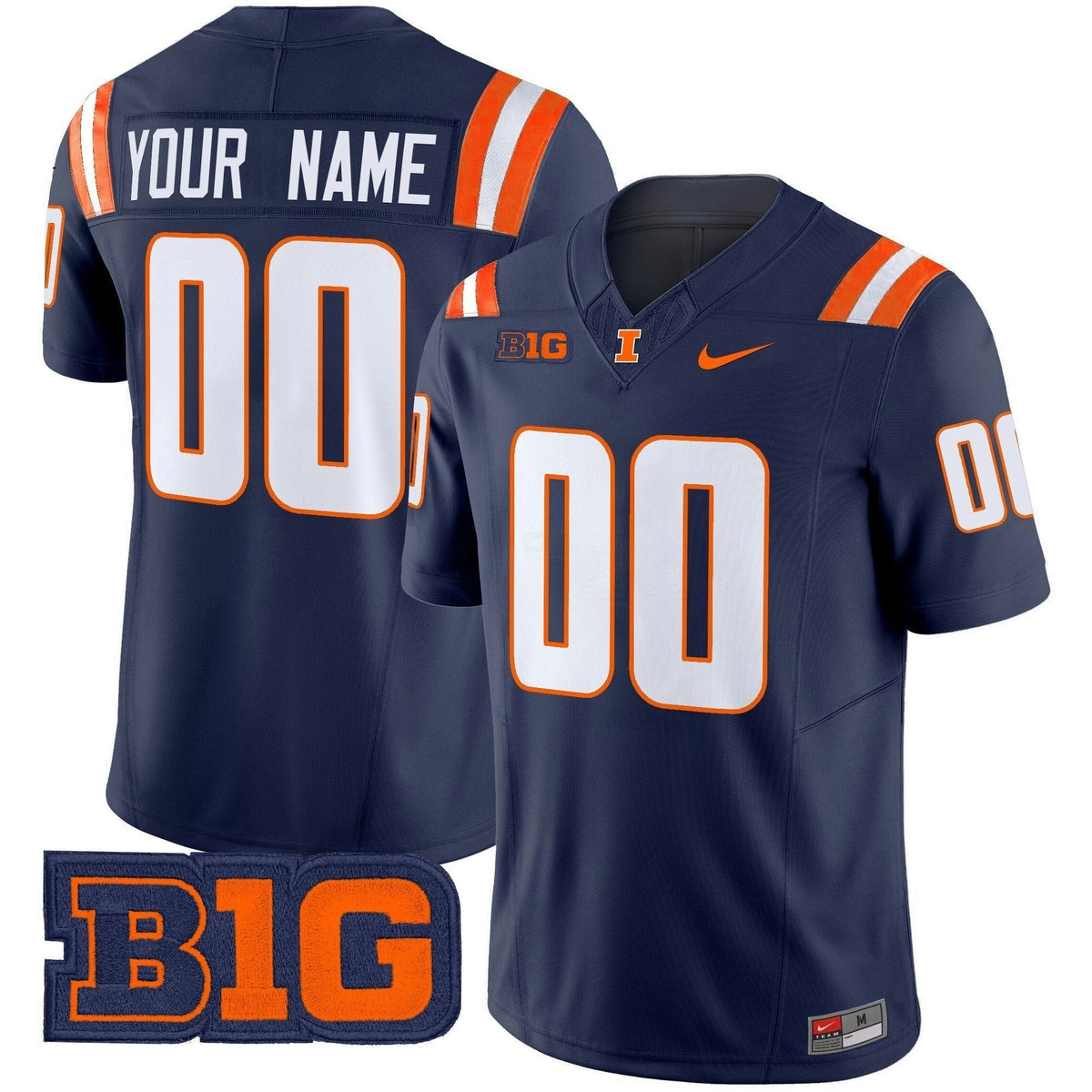 NCAA Illinois Fighting Illini 2025 Vapor Limited Jersey - Custom