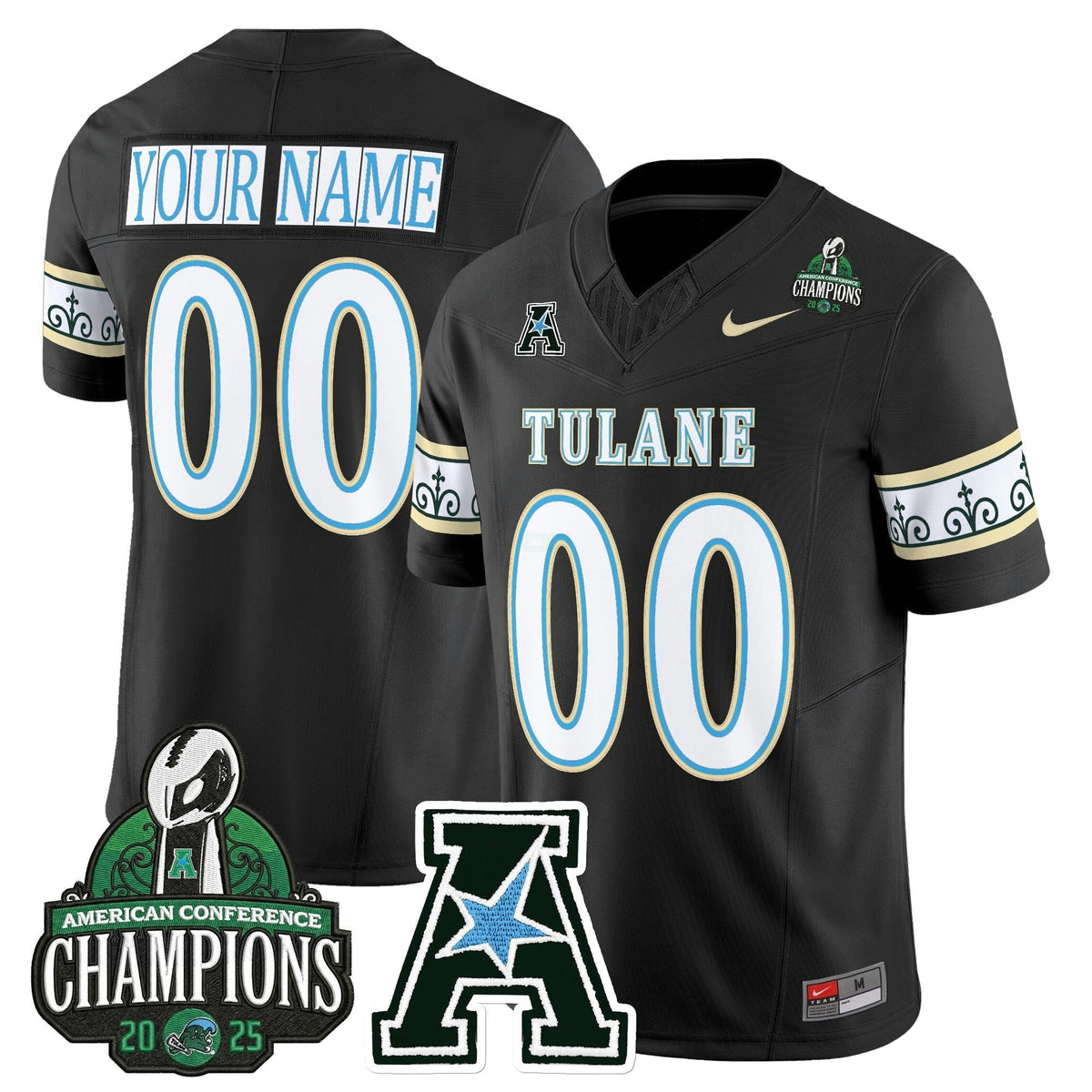 NCAA 'City Edition' Vapor Limited Jersey - 2025 American Athletic Conference Champions Patch - Custom