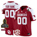 NCAA Oklahoma Sooners Custom 2025 Playoff First Round Patch Jersey