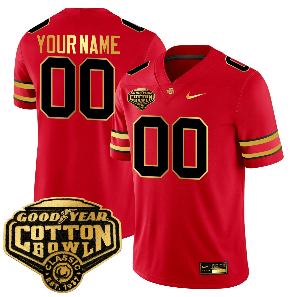 NCAA Custom Gold Edition Jersey - Cotton Bowl Patch