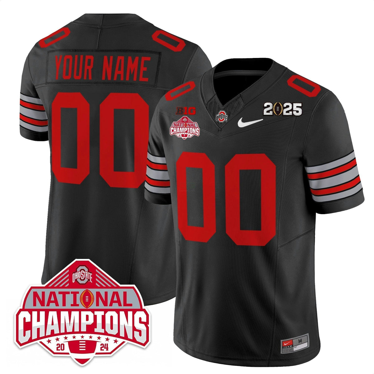 NCAA Custom Name/Gender 'Heritage Stripe' 2025 College Football Playoff Patch - National Champions Jersey