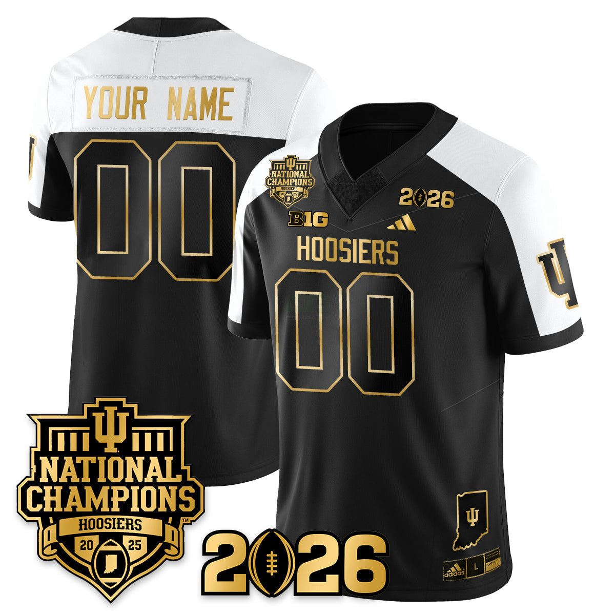 NCAA Custom Vapor Limited Football Gold Jersey - 2025 National Champions