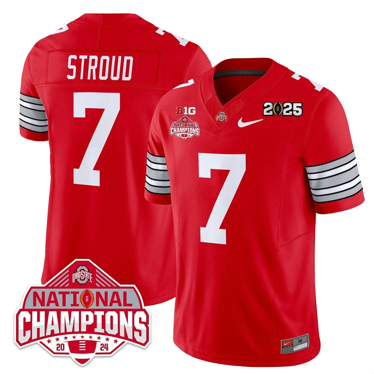 NCAA 'Heritage Stripe' 2025 College Football Playoff Patch - National Champions Gold Jersey
