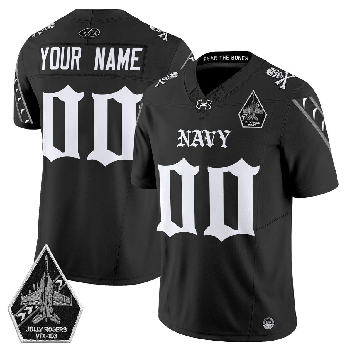 NCAA 'Jolly Rogers: Gothic Squadron Edition' Vapor Limited Jersey - Custom