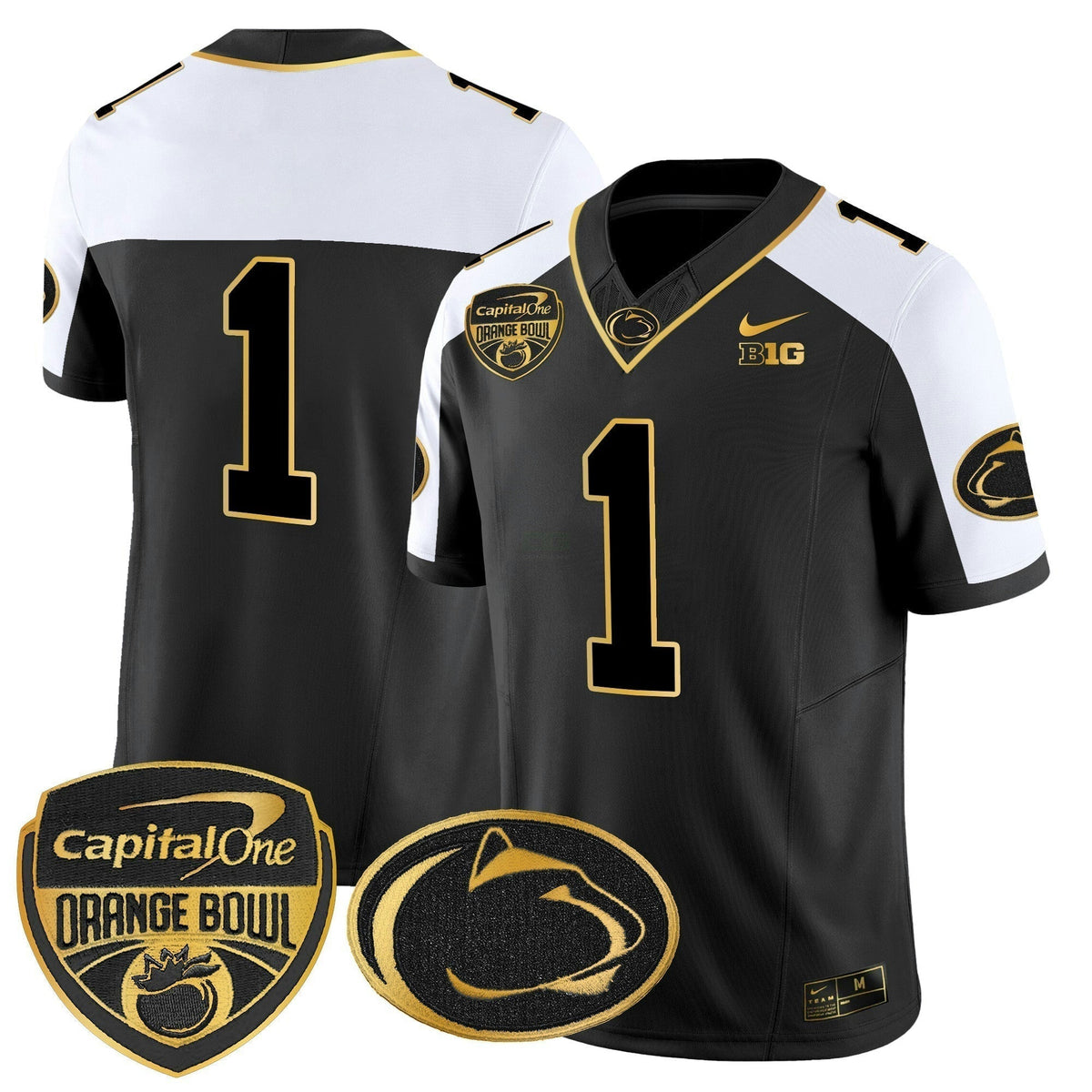 NCAA Orange Bowl Patch Gold Vapor Limited Jersey V2