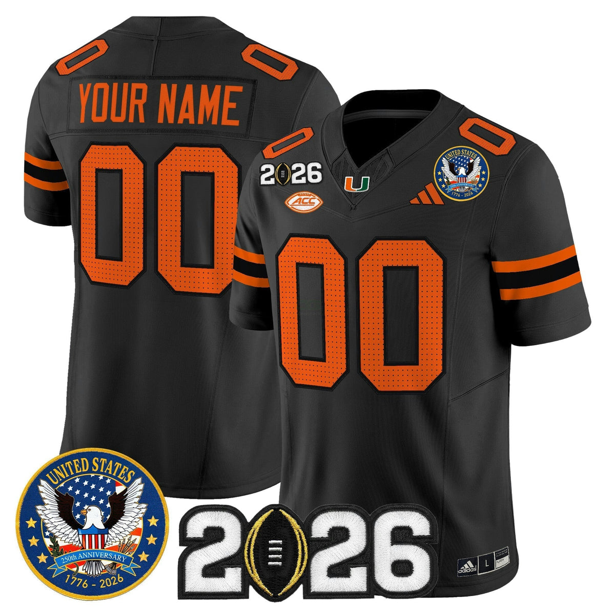 NCAA "United States 250th Anniversary & 2026 College Football Playoff Final Patch" Vapor Limited Jersey - Custom