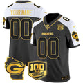 NFL 100th Season & Home Patch Gold Vapor Limited Jersey
