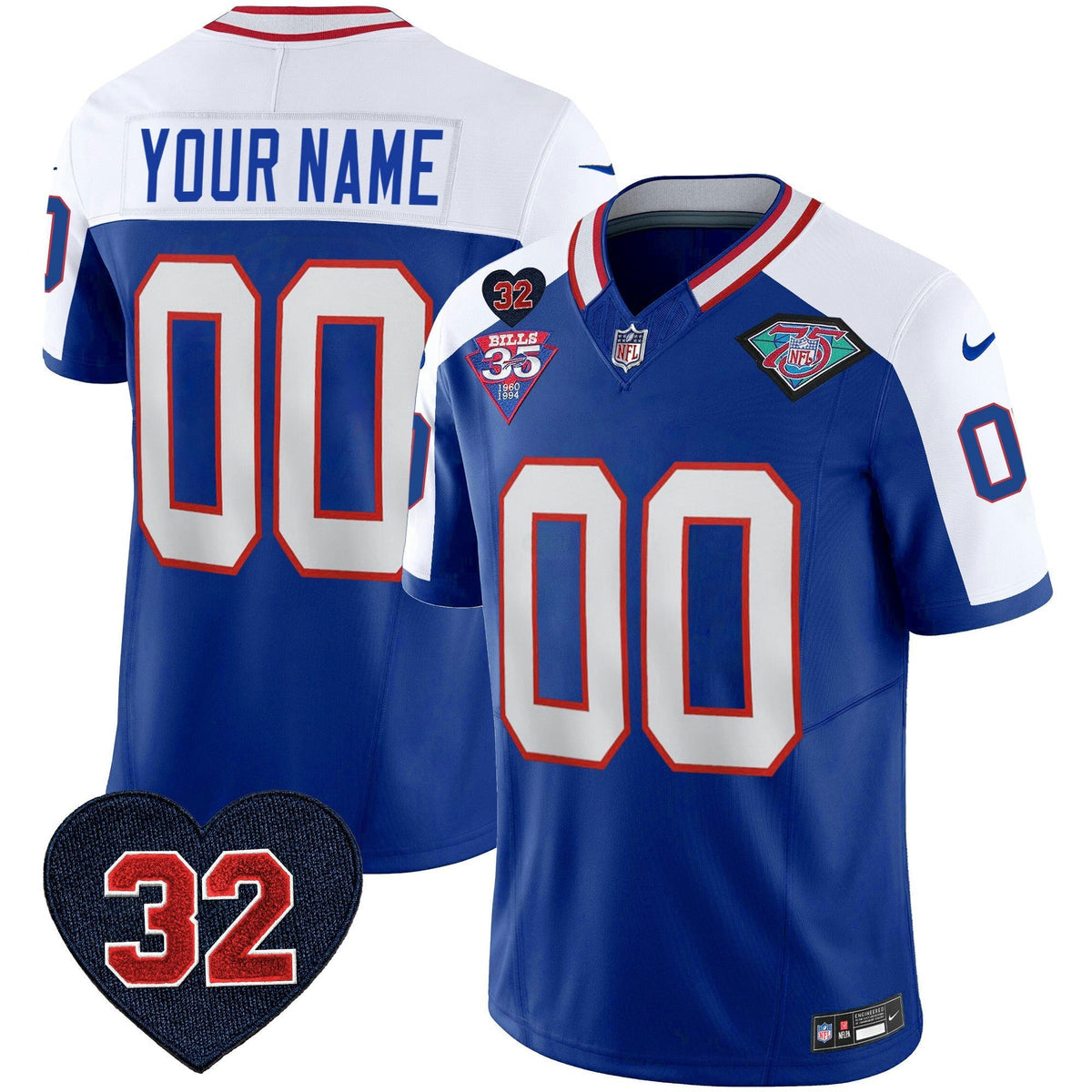 NFL 1994 Throwback O.J. Simpson Patch Vapor Limited Jersey