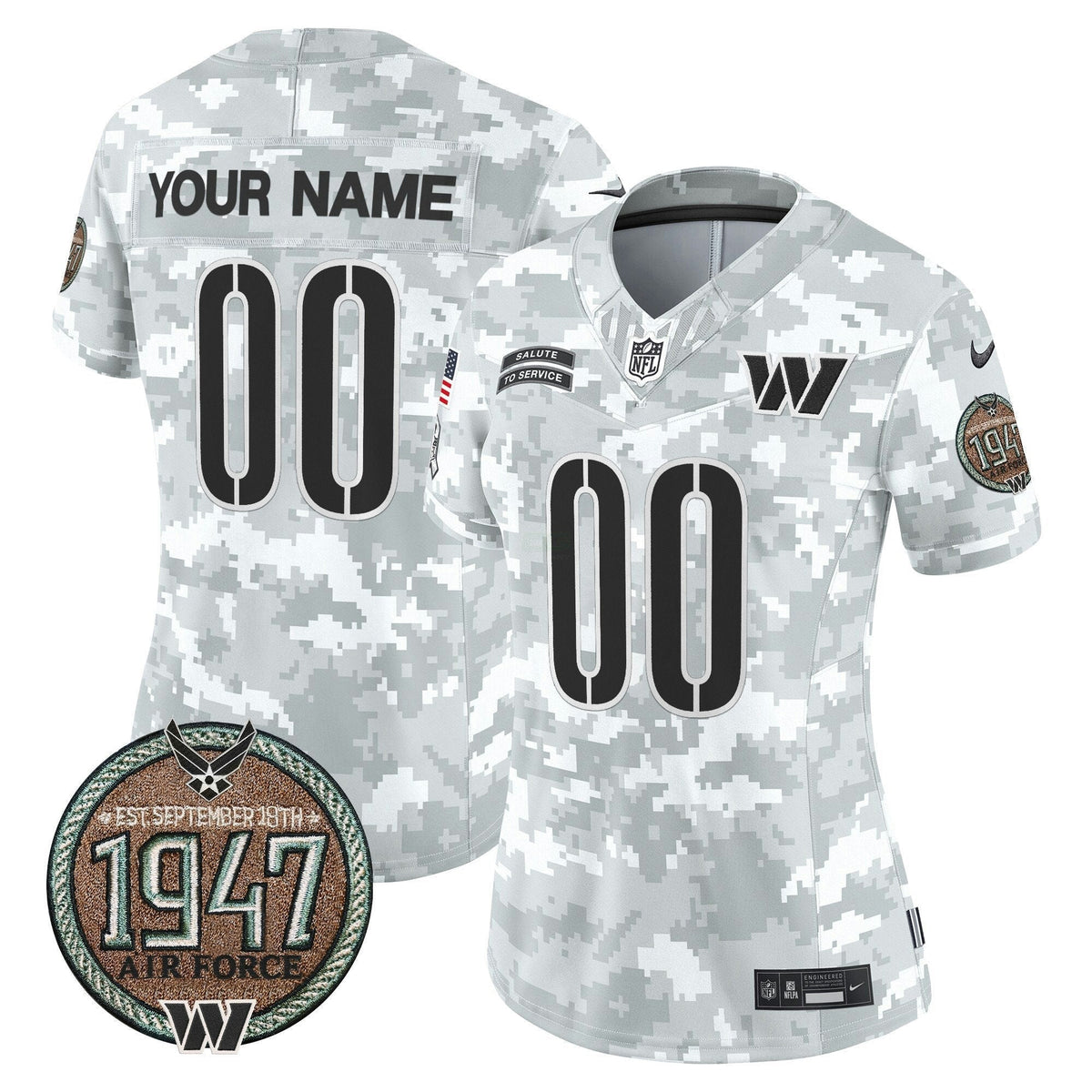 NFL Washington Commanders 2024 Salute to Service Establishment Year Patch Vapor Limited Jersey