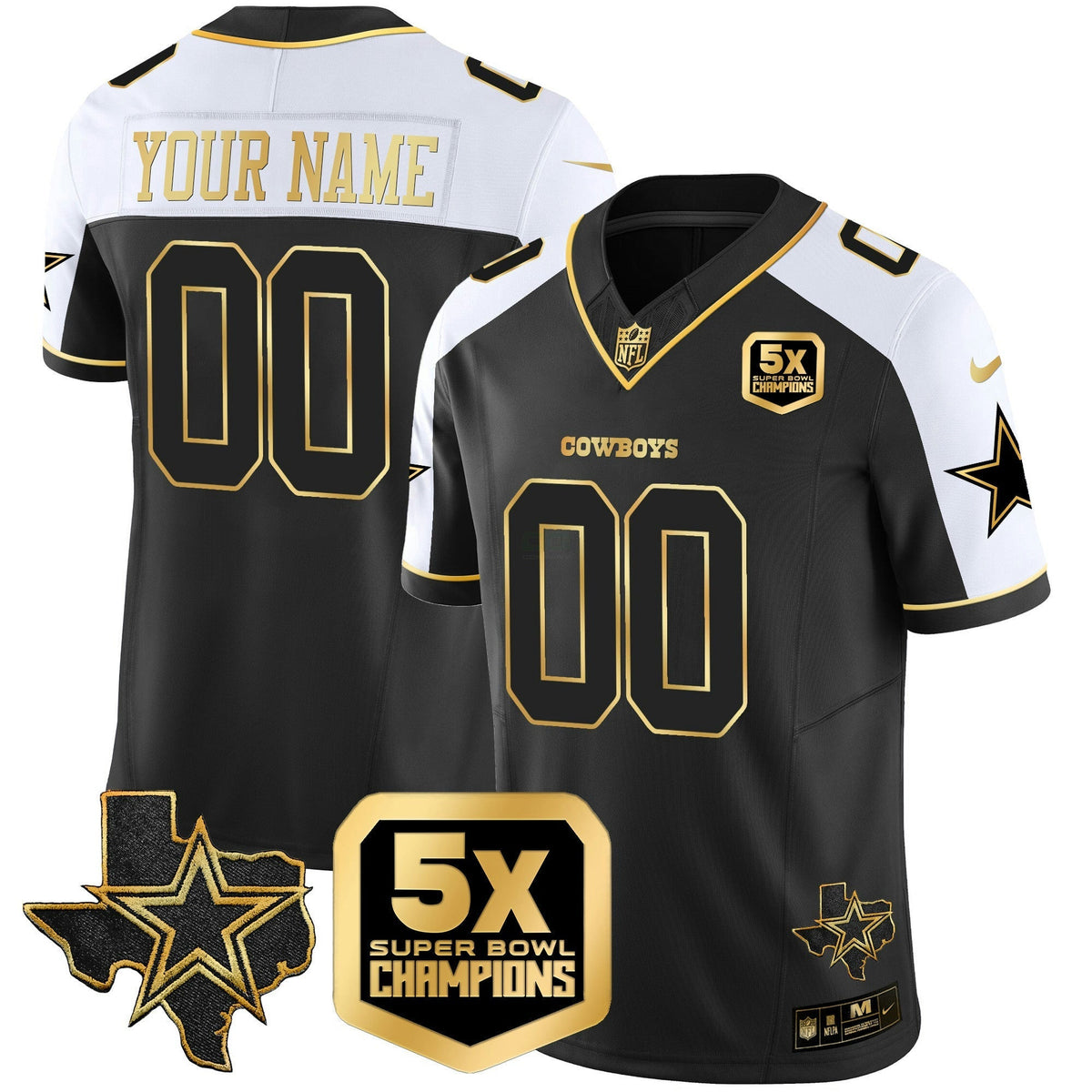 NFL Dallas Cowboys 5x Super Bowl Champions Vapor Limited Jersey