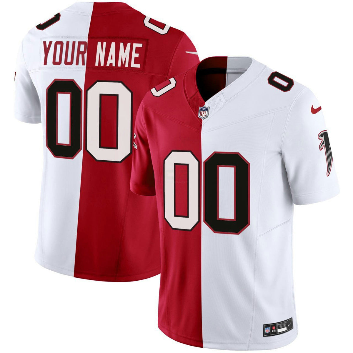 NFL Atlanta Split Red White Jersey - Red White