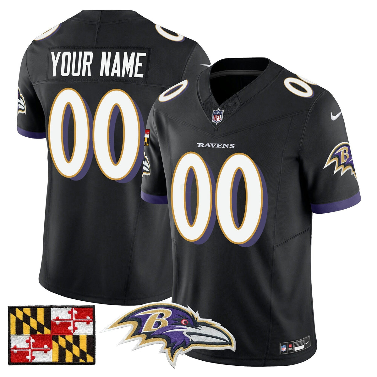 NFL Baltimore 2024 Maryland Flag Vapor Limited Jersey