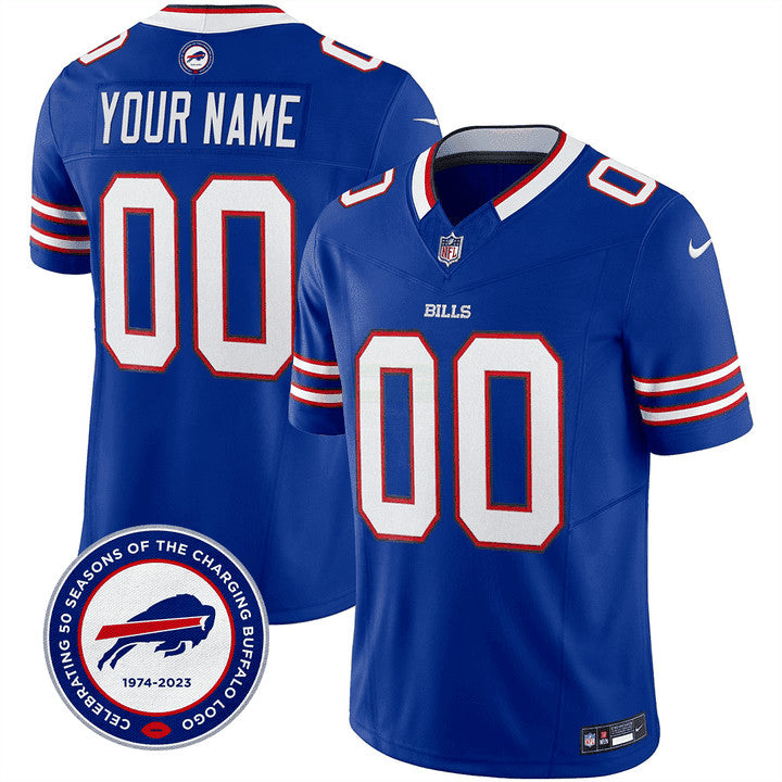 NFL Buffalo 50th Charging Logo Patch Vapor Limited Jersey