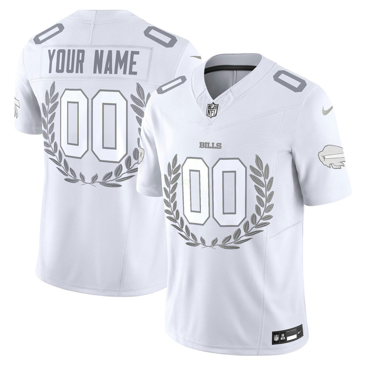 NFL Buffalo Platinum MVP Vapor Limited Jersey - Custom