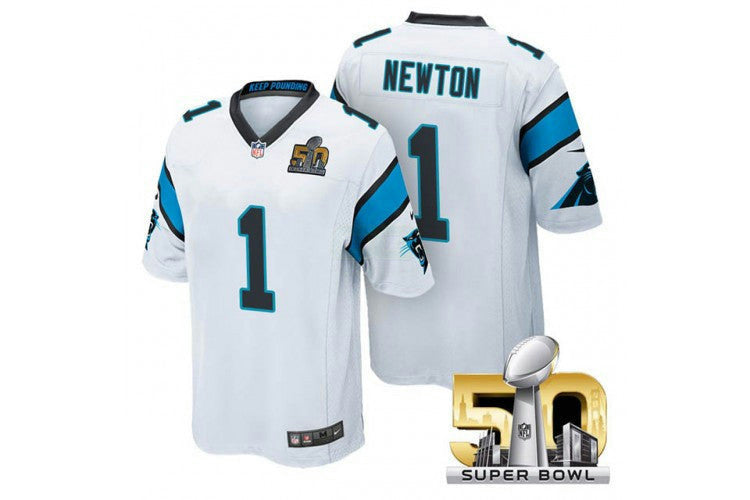 NFL Cam Newton Carolina Super Bowl 50 White Jersey - Cam Newton
