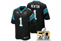 NFL Cam Newton Carolina Super Bowl 50 Black Jersey - Cam Newton