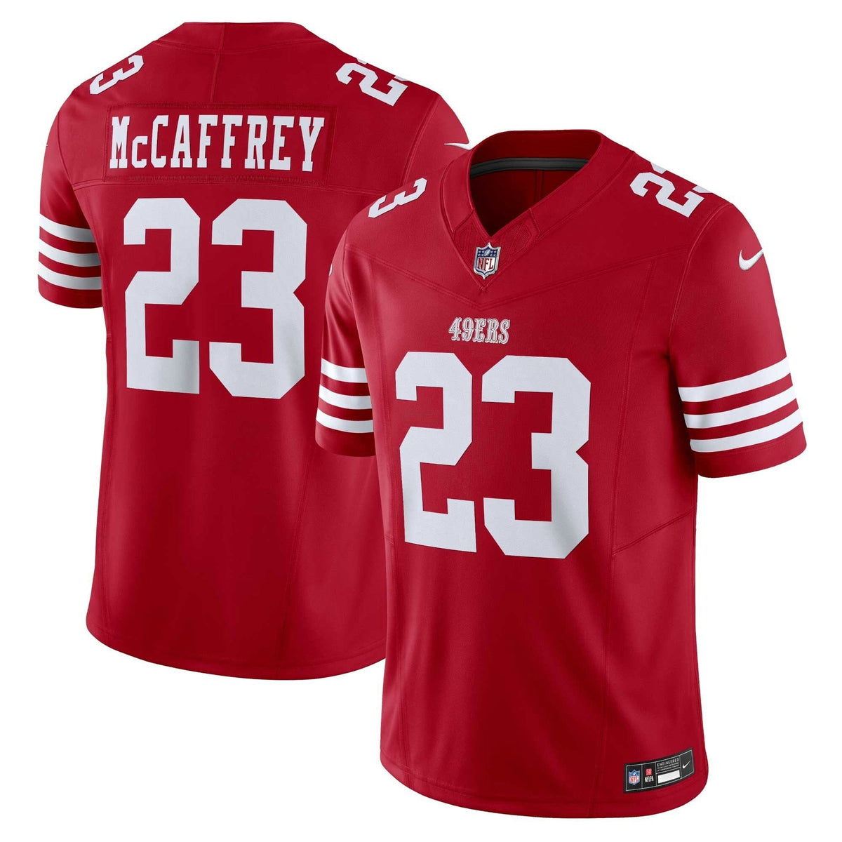 NFL Christian McCaffrey San Francisco Vapor Jersey – Escarlate - Escarlate