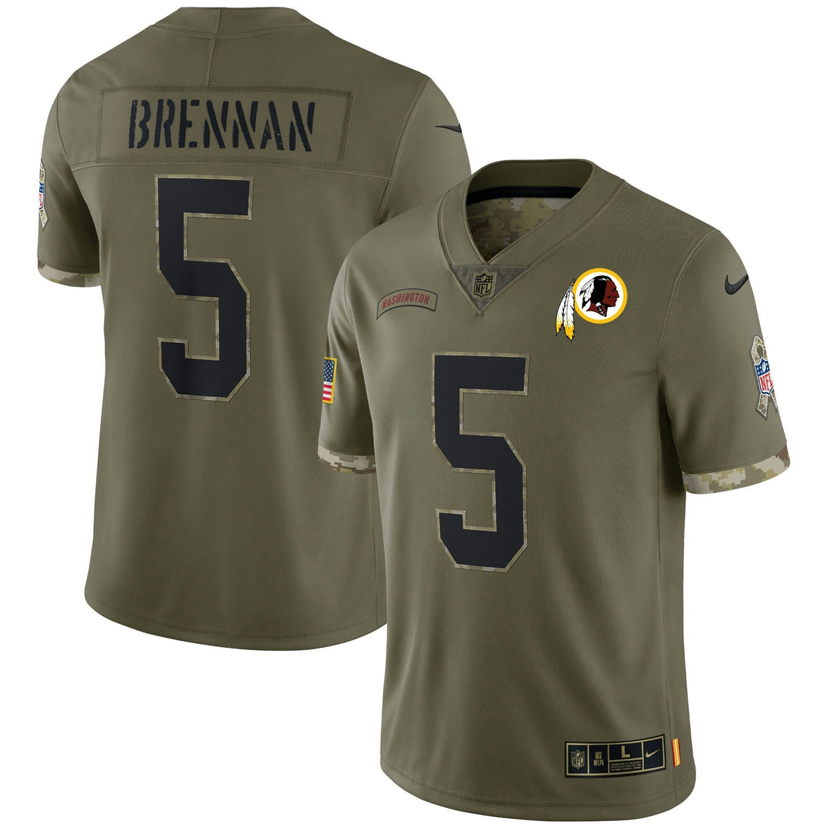 NFL Washington Commanders Colt Brennan Washington Redskins Salute To Service Jersey