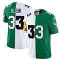 NFL Cooper DeJean #33 Philadelphia Mix Iowa Hawkeyes Split Jersey - DeJean