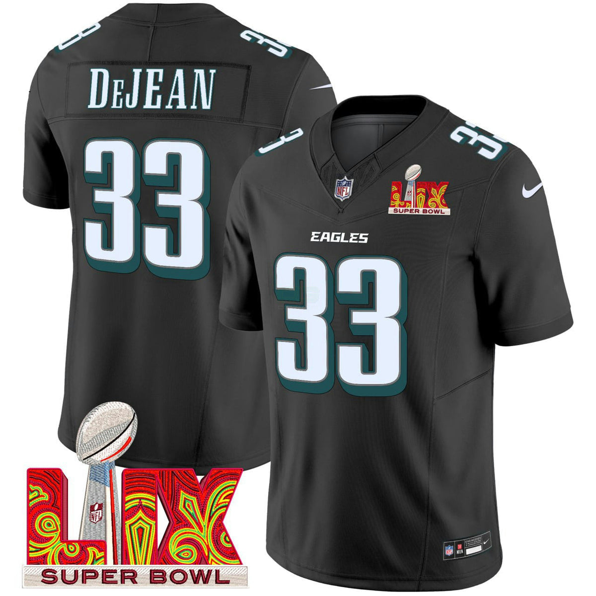 NFL Cooper DeJean Philadelphia Super Bowl LIX Jersey